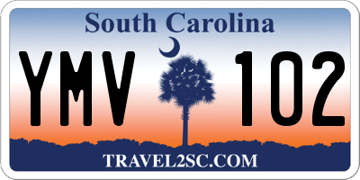 SC license plate YMV102