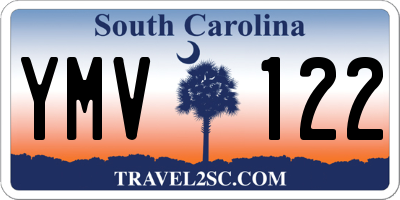 SC license plate YMV122