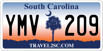 SC license plate YMV209