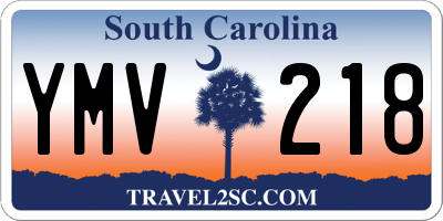 SC license plate YMV218