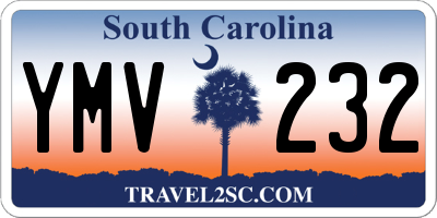 SC license plate YMV232