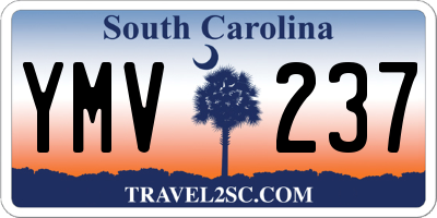 SC license plate YMV237