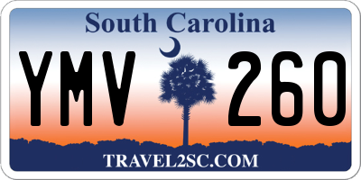 SC license plate YMV260