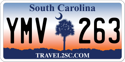 SC license plate YMV263