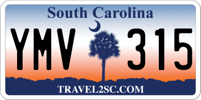 SC license plate YMV315