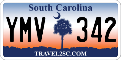 SC license plate YMV342