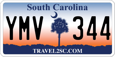 SC license plate YMV344