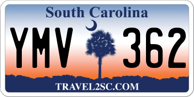 SC license plate YMV362