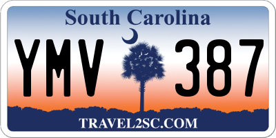 SC license plate YMV387