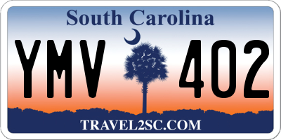 SC license plate YMV402