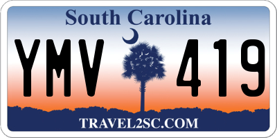 SC license plate YMV419