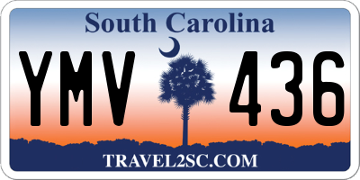 SC license plate YMV436