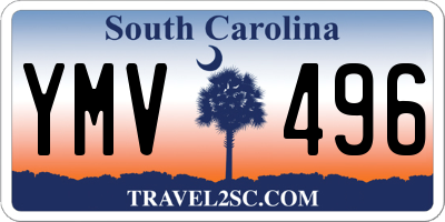 SC license plate YMV496
