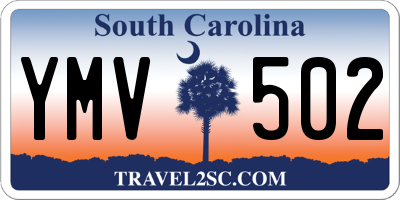 SC license plate YMV502