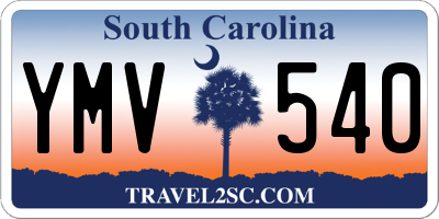 SC license plate YMV540