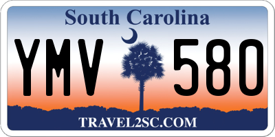 SC license plate YMV580