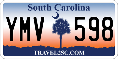 SC license plate YMV598