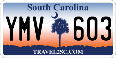 SC license plate YMV603