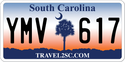 SC license plate YMV617
