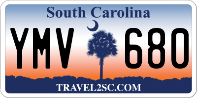 SC license plate YMV680