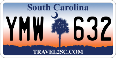 SC license plate YMW632