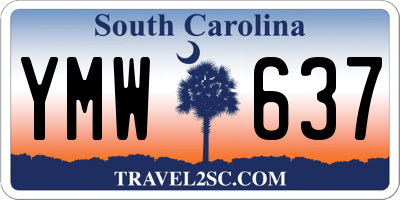 SC license plate YMW637