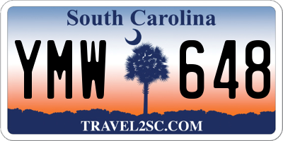 SC license plate YMW648