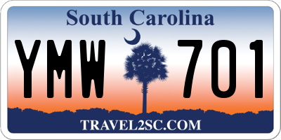 SC license plate YMW701