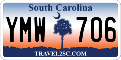 SC license plate YMW706