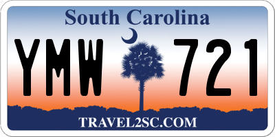 SC license plate YMW721