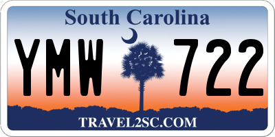 SC license plate YMW722