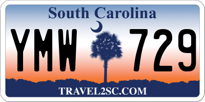 SC license plate YMW729