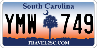 SC license plate YMW749