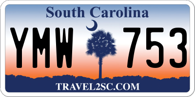 SC license plate YMW753