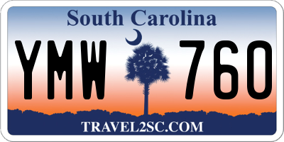 SC license plate YMW760
