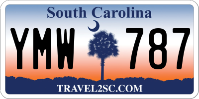 SC license plate YMW787