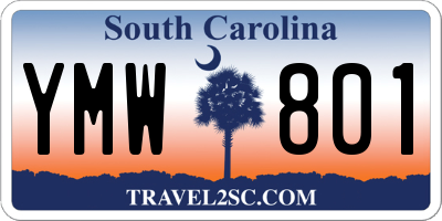 SC license plate YMW801