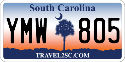 SC license plate YMW805
