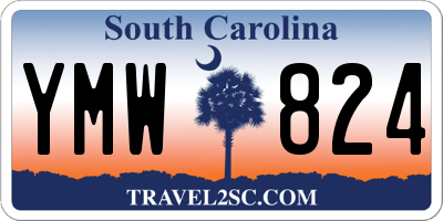 SC license plate YMW824