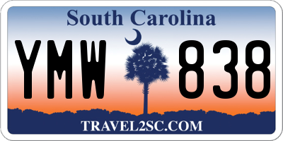 SC license plate YMW838