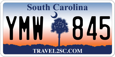 SC license plate YMW845