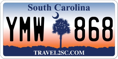 SC license plate YMW868