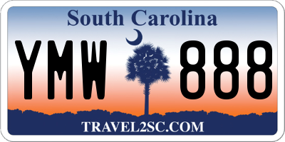 SC license plate YMW888
