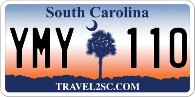 SC license plate YMY110