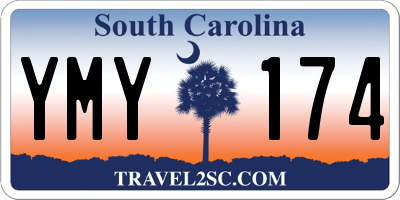 SC license plate YMY174