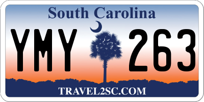 SC license plate YMY263