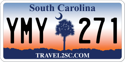 SC license plate YMY271