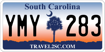 SC license plate YMY283