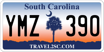SC license plate YMZ390