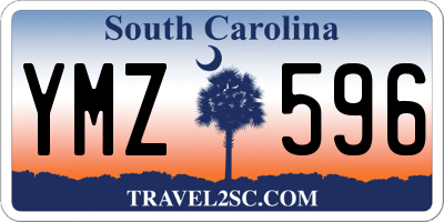 SC license plate YMZ596